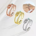 thumbnail image 2 of Turnable Anxiety Rings With Bead Relieve Stress Rings For Women Men Jewelry, 2 of 6