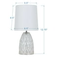 thumbnail image 5 of Mainstays 12.75”  Mini Clear Glass Table Lamp with White Shade, 5 of 5