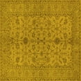 thumbnail image 1 of Ahgly Company Indoor Square Oriental Yellow Traditional Area Rugs, 3' Square, 1 of 4
