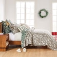 thumbnail image 3 of Levtex Home - Bretton Woods Quilt Set - King Quilt (102x86in.) and Two King Shams (20x36in.) - Folk Holiday - Green , Cream, Taupe - Reversible - Cotton/Polyester, 3 of 4