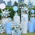thumbnail image 3 of Xeyise 3 Pcs Party Cylinder Pedestal Stand Cover Plinth Pillar Decorative Sleeves Birthday Party Wedding Decor Dessert Base Wrap Cloth Party Planner, 3 of 8