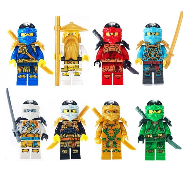 Figuras de bloques de construcción Ninja H002 (juego de 8)