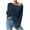 Navy, variant on Off the Shoulder Sweaters for Women Cozy Cable Knit Jumper Sweater Trendy Long Lantern Sleeve Pullover Tops Loose Fits Fall Winter Knitwear Black L