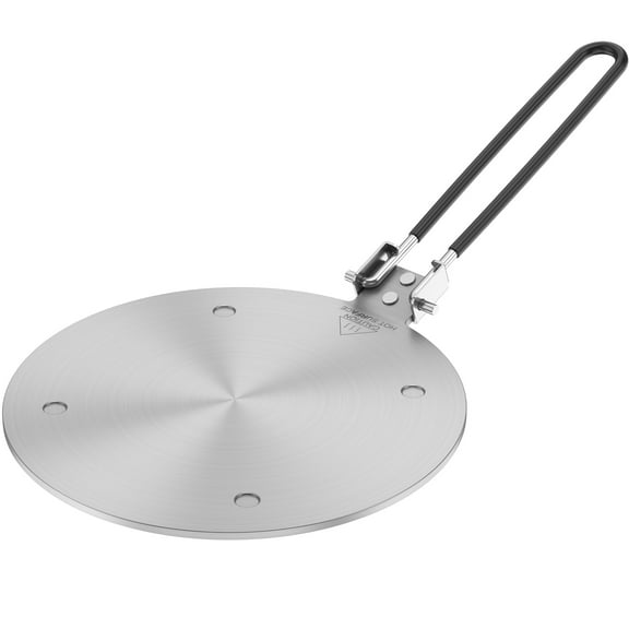 Stainless Steel Heat Diffuser for Gas and Electric Stove,Induction Cooktop Compatibility,Simmer Plate,Even Heat Distribution,Food Warmer,Flame Guard for Gas Top Cooking,Cool-Touch Handle