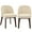 Beige - Walnut Tone, variant on Zesthouse Wooden Dining Chairs Set of 2, Upholstered Linen Fabric Dining Room Chairs, Mid Century Modern Kitchen Chair with Curved Backrest, Walnut Tone Wood Legs, Beige