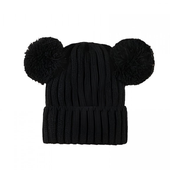 TELOLY Baby Winter Hat Toddler Infant Beanies with Double Pom Pom Knitted Winter Hats for Baby Girl Boy Beanie 6-36 Months