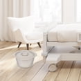 thumbnail image 4 of WHAMVOX Bedside Commode Bucket Replacement PP Grey Round 1Pcs With Lid Design, 4 of 8