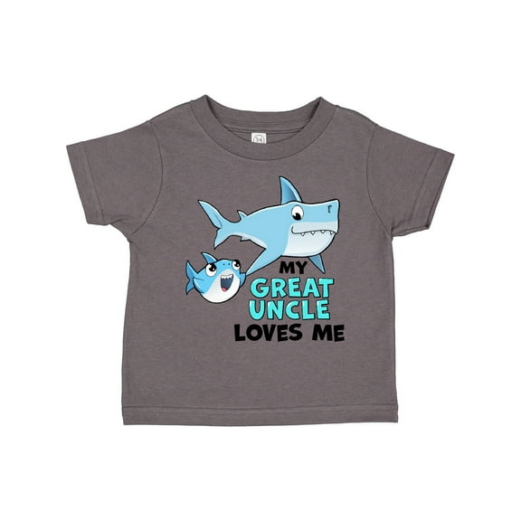 Inktastic My Great Uncle Loves Me with Cute Sharks Boys or Girls Toddler T-Shirt