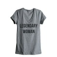 thumbnail image 1 of Thread Tank Legendary Woman Women's Fashion Relaxed V-Neck T-Shirt Tee Heather Grey X-Large, 1 of 4