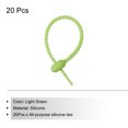 thumbnail image 3 of Reutilizables Cremallera Bridas, 6 Pulgadas Silicona Bridas Bolsa Clips, Multiuso Silicona Bridas, Cable Bridas, Pan Brida, Doméstico Retorcidas Bridas(Claro Verde Paquete de 20), 3 of 5