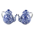 thumbnail image 2 of Porcelain Teapots Blue and White Salt and Pepper Shakers Set Blue and White, 2 of 2