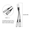 thumbnail image 2 of Uxcell USB C to 3.5mm Headphone and Charger Adapter, 2 in 1 Type C to Aux Audio Jack with PD 60W Cable Grey 130mm, 2 of 5