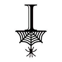 SDJMa Halloween Letters Decorations, 2.1"x3.5" Black Hanging Letters Tag with Spiderweb Decor, DIY Halloween Party Letters Ornament for Indoor Outdoor Wall Patio Porch(I)