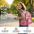 thumbnail image 6 of Kuiaobaty Capybara Floral Print Backpack for Girls 8-10 Strawberry Print Bookbags with Side Pockets Large Capacity School Backpack for Primary School, Pink, 6 of 7