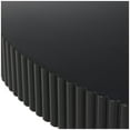 thumbnail image 5 of DecMode 36" x 16" Black Wooden Dimensional Ribbed Coffee Table, 1-Piece, 5 of 14