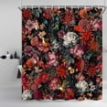 thumbnail image 3 of Cortina de ducha Drgilau Floral vintage con flores rojas, 180 x 230 cm, 3 of 7