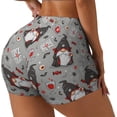 thumbnail image 2 of Sigee Halloween Gnome Print Women's High Waist Workout Shorts - Squat Proof, Tummy Control, Yoga and Gym Activewear-XX-Large, 2 of 9