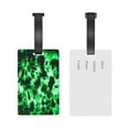 thumbnail image 5 of Hirioo Green Tie Dye for Luggage ID Tag with Adjustable Strap Travel Baggage Bag Tags Suitcase Identify Labels for Women Men, 5 of 7