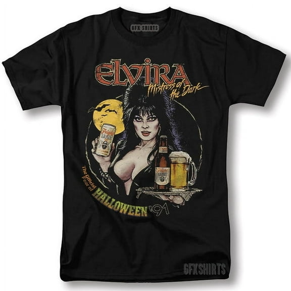 Reprint Rare Elvira Shirt Horror Movie Vintage Graphic Design T-Shirt