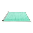 thumbnail image 2 of Ahgly Company Machine Washable Indoor Rectangle Persian Turquoise Blue Traditional Area Rugs, 8' x 10', 2 of 4