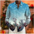 thumbnail image 3 of Camisa hawaiana de manga larga para hombre, camisa social de playa de alta gama para hombre, camisa estampada en 3D, camisa de nieve navideña 2024, moda, 3 of 5