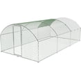 thumbnail image 4 of Large Metal Chicken Coop, Doom Roof Large Chicken Run for Yard, Walk-in Poultry Cage with Waterproof and Anti-Uv Cover, Chicken Pen for Outdoor Backyard Farm, 4 of 8