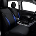 thumbnail image 2 of Flying Banner Car Seat Covers Protectors Full Set Synthetic Leather Mesh Rear benc Split Fashion Woman Sporty Femal SUV Truck Black Blue, 2 of 8