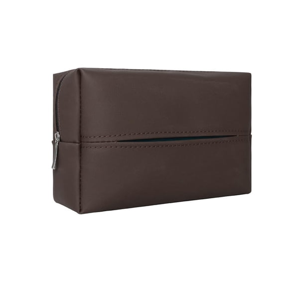 Brown Leather Car Tissue Box | Car Tissue Holder, Leather Tissues Box Cover for Car Backseat, Visor Tissue Holder, Tissue Holder for Car, Car Tissue Box, Car Napkin Holder, Car Visor Tissue (1Pc)