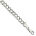 thumbnail image 2 of Diamond2Deal 925 Sterling Silver 6mm Solid Double Link Charm Bracelet for Men 8.5", 2 of 4