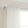 thumbnail image 4 of 1" Diameter Adjustable Curtain Rods,32"-72" Heavy Duty Single Curtain Rod Set,Easy to Install,Frosted Silver, 4 of 9