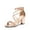CHAMPAGNE-PU, variant on Women’s Low Chunk Heel Pump Sandals – Stylish Dressy Shoes for Work, Parties, and Everyday Wear