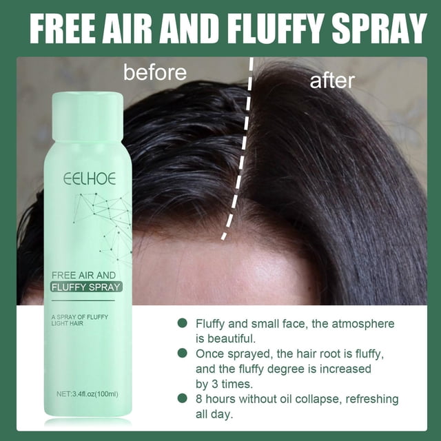 3.38 Leave Hair Spray Control de aceite No Wash Portable Convenient Hair Spray, Hair Styling Spray, Volume Lift Hairspray Yinane Dejar en aerosol
