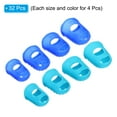 thumbnail image 3 of Uxcell Rubber Finger Tips Silicone Thumb Fingertip Protector Thimble for Guitar Playing Blue, Sky Blue 4 Size 32 Pack, 3 of 6