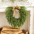 thumbnail image 4 of Artificial Christmas Wreath, Green Holiday Door Decor, Plastic Winter Wreath, Indoor Outdoor Decoration for Home, 4 of 9