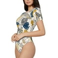 thumbnail image 2 of Naloa Hawaiian Style Women's Short-Sleeved Onesie, One-Piece Swimsuit for Parties, dates, clubs - Small, 2 of 9