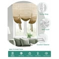 thumbnail image 2 of Brown Ombre Tie Up Curtains for Windows 63 Inch Length Balloon Curtains Kitchen Adjustable Balloon Window Shade Modern Abstract Art Ocean Oil Painting Tie Up Valance Bathroom Curtain Window 46"x63", 2 of 6