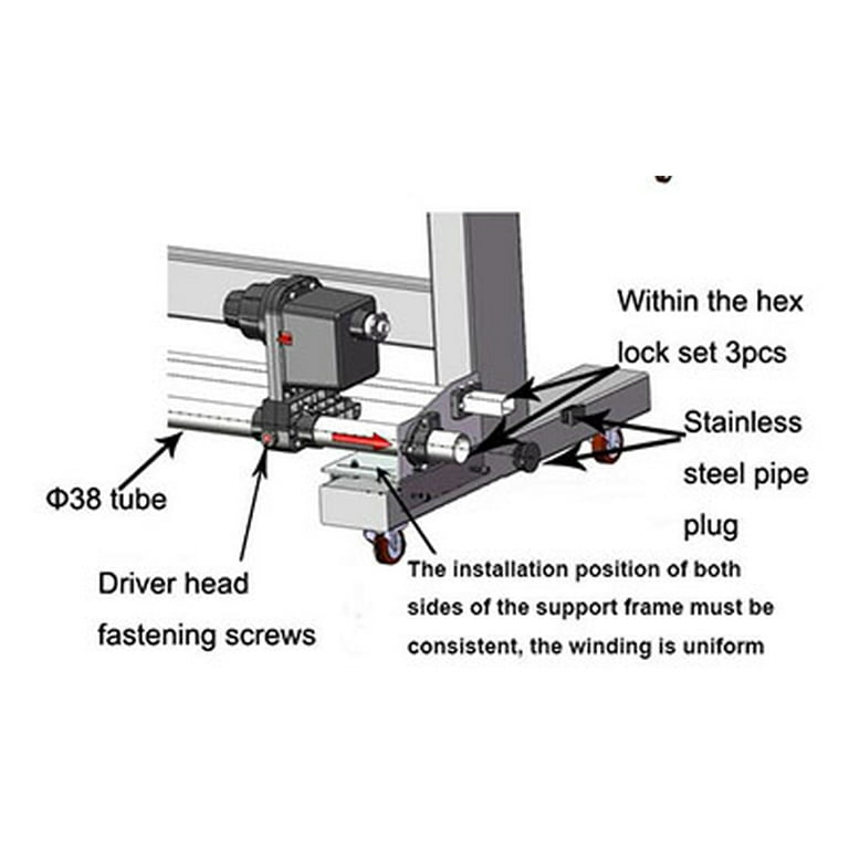 INTBUYING Printer Portrait Machine Paper Receiver Roll Media Take Up Reel  with Two Motors 