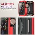 thumbnail image 6 of TECH CIRCLE Case for Apple Watch Series 6/5/4/SE (40mm) - Durable Aluminum/TPU Case Shockproof Protective Sturdy Rugged Cover Stylish Cool Bumper Protector for Apple Smartwatch 40MM, Red, 6 of 9