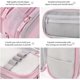 thumbnail image 5 of Portable Large Capacity Pencil Case 3 Compartments Portable Pencil Pouch Large Canvas Storage Bag for Boys Girls Adults Students Business Office (1 Pa, 5 of 5