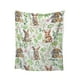 thumbnail image 2 of Manta de lana de franela con diseño de conejita (70 x 100 cm), multicolor, suave y cálida, para niños y adultos | Decoración infantil, manta para bebé, sofá cama, coche, lavable a máquina., 2 of 5