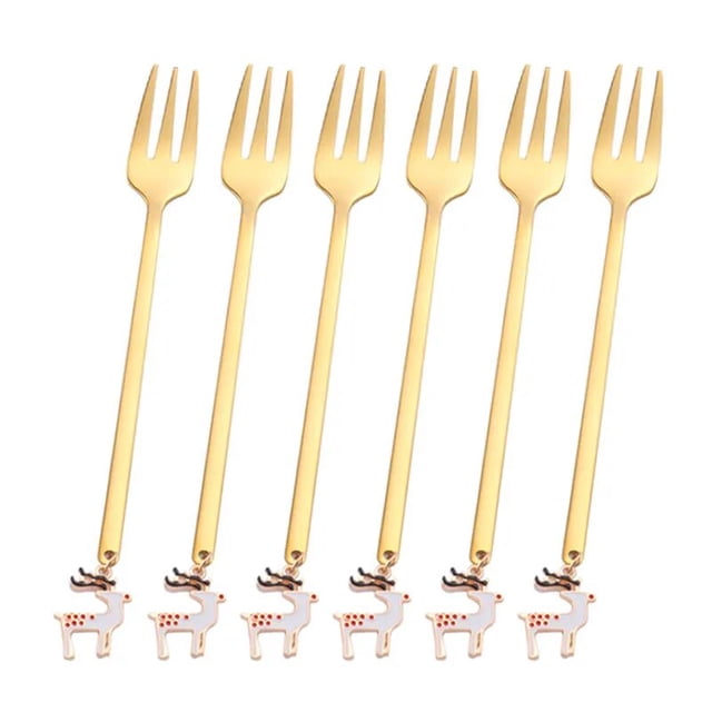 Cucharas de Feliz Navidad, vajilla de fiesta de Navidad, adornos navideños para el hogar, decoración de mesa, 6 piezas, 2024, 2023