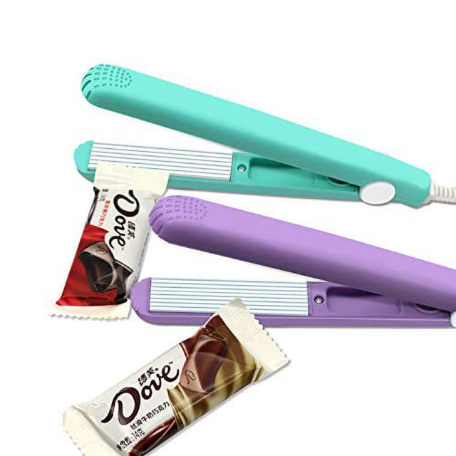 2 Pack Mini Bag Sealer Heat Seal, Handheld Food Sealer Bag Resealer For Food Storage, Portable Smart Heat Sealer Machine With 45