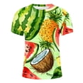 thumbnail image 4 of Qiopertar Liquidation à Moins de 5$ Mode Hommes Confortable Impression Manches Courtes Col Rond Blouses Chemises en Liquidation Accès Anticipé Offres, 4 of 5