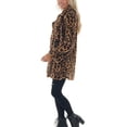 thumbnail image 4 of Chaqueta Mujer Moda Suelta Suave Cómoda Otoño Invierno Manga Larga Abrigo con Bolsillos Estampado Leopardo XXL, 4 of 7