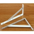 thumbnail image 4 of 2PCS Rustproof Metal Shelves Shelf Bracket Support Corner Rack Supportor DIY Hardware - White, 150x95x2mm, 4 of 10