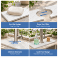 Kitchen Sink Mat Stone Faucet For With Raised Feet Water Absorbing Tray ...