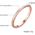 thumbnail image 2 of 1.5mm Stainless Steel Classical Plain Stackable Wedding Band Ring, 2 of 6