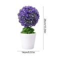 thumbnail image 3 of Cheapark Artificial Potted Greenery Plant Fake Money Tree Grass Ball Bonsai Home Office Desk Living Room Shelf Decor Indoor Tabletop Decoration, 3 of 6