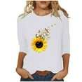 thumbnail image 2 of LiMoi Womens Summer Tops Casual Dressy Womens 3/4 Sleeve Tops and Blouses for Summer Top Cropped Graphic T Shirts for Women Reorders, 2 of 5