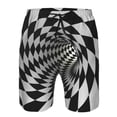 thumbnail image 4 of Disketp Men'S Swim Trunks Hawaiian Breathable Surf Beach Swimsuits Mesh Lining Beach Shorts With Pockets-3d Vortex Illusion, 4 of 9